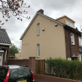 woning energie neutraal gemaakt  dit is een gevel isolatie van 20cm gestuct  werk Hilversum